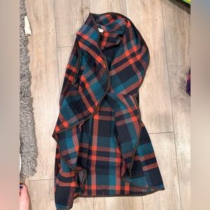 Fall plaid flannel vest